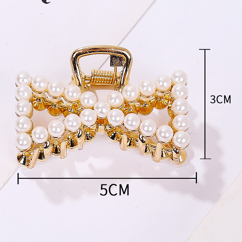 Wholesale New Rhinestone Pearl Metal Hairpin